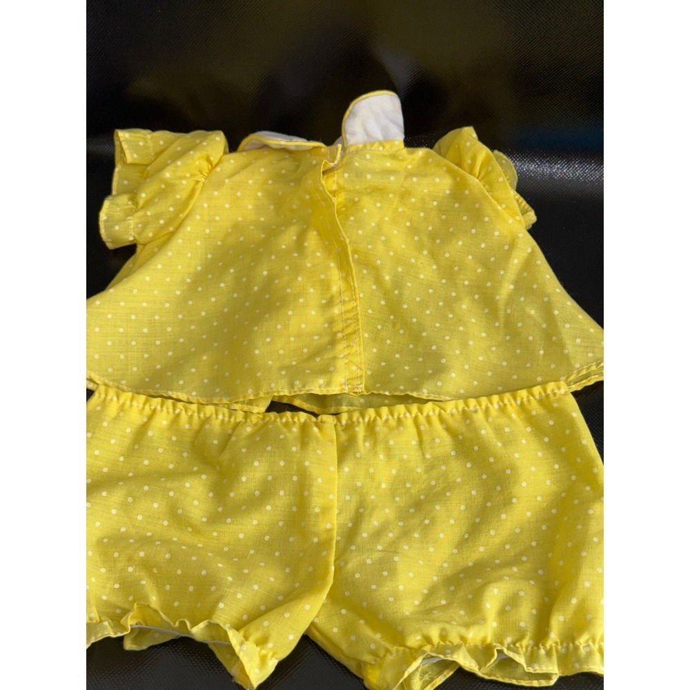 Vintage Cabbage Patch Kids Yellow Polka Dot Outfit Doll Clothes